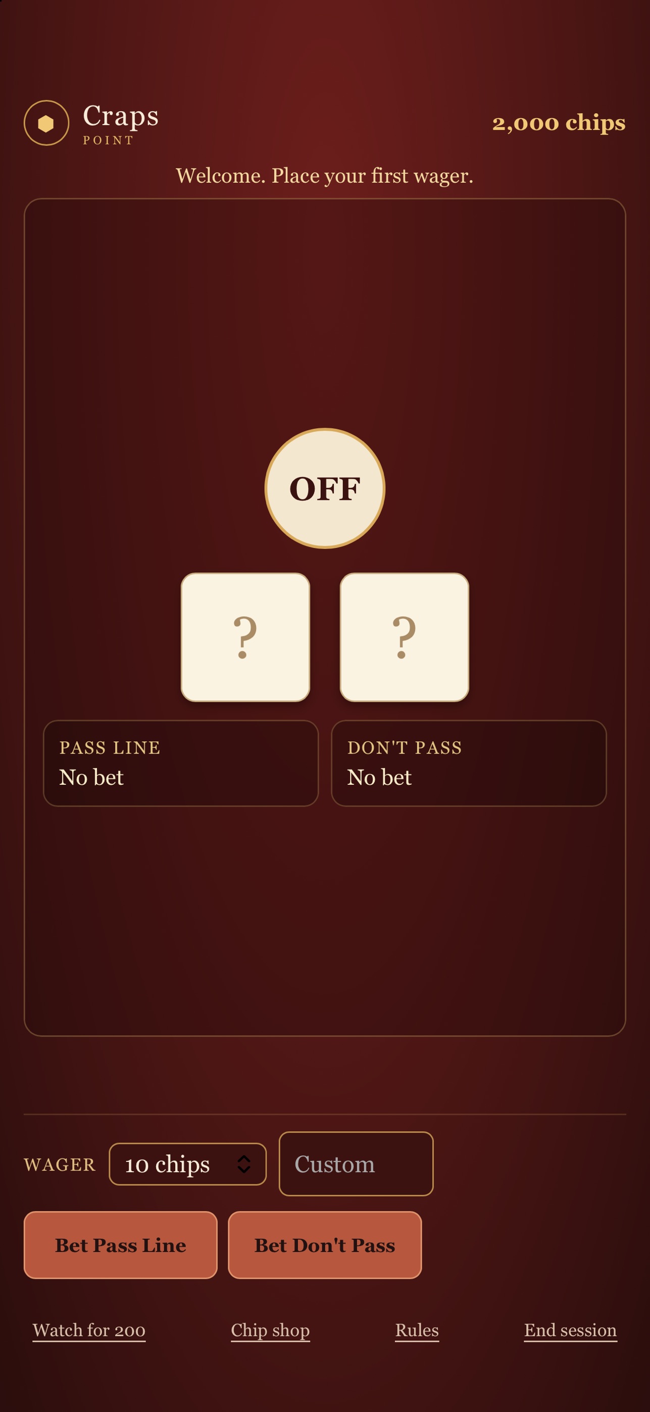 Screenshot 1 of Craps Point