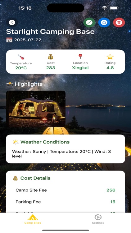Starlight Camping Tracking
