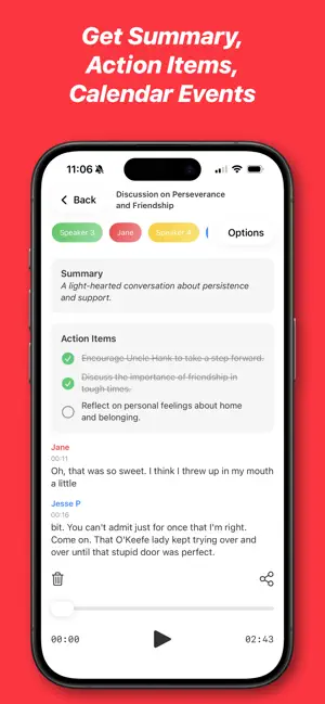 AI Transcription & Notes - RED screenshot 3