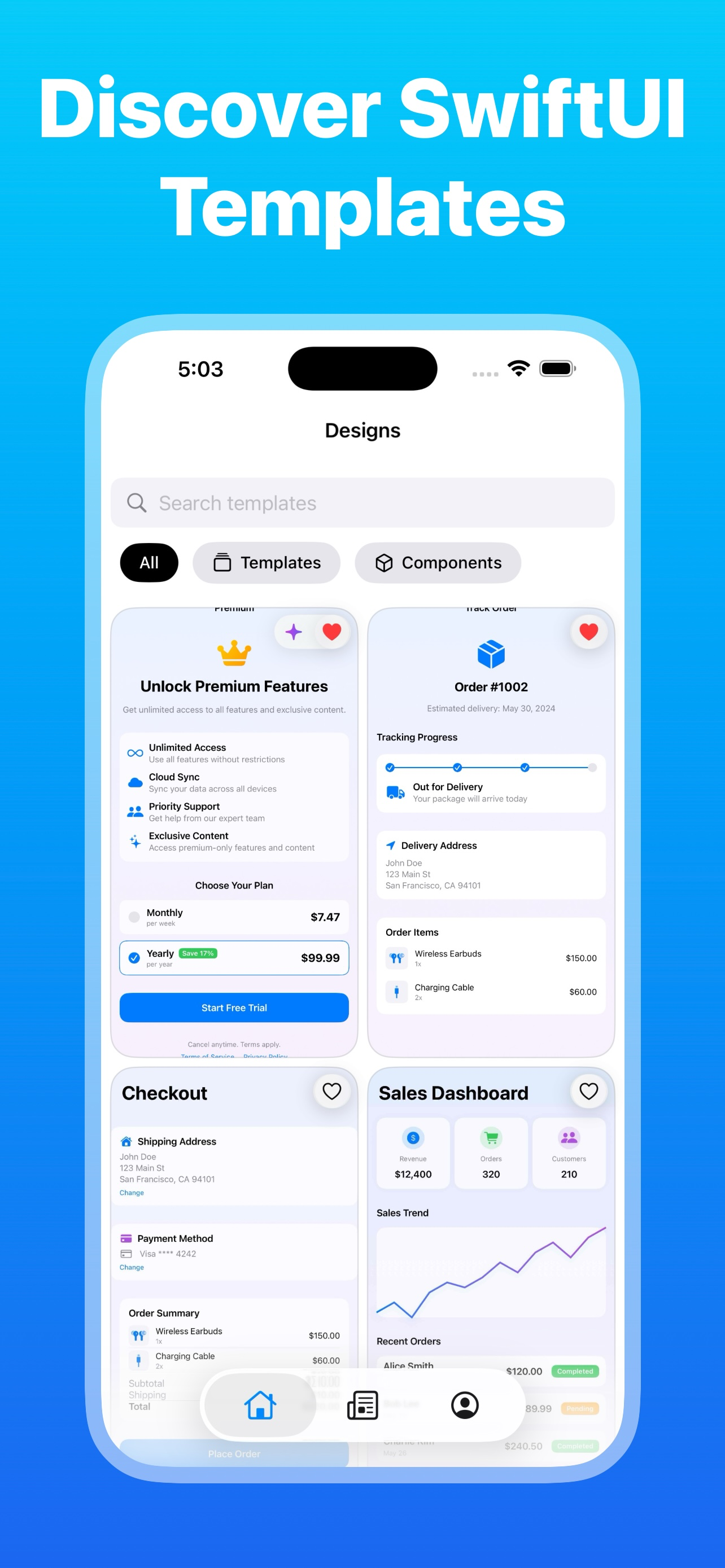 Dock UI: SwiftUI Snippets