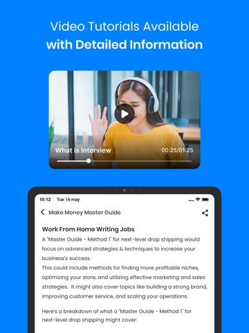 Work From Home - Learn it iPad screenshot