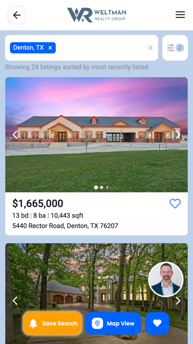 Texas Homes Search Screenshot