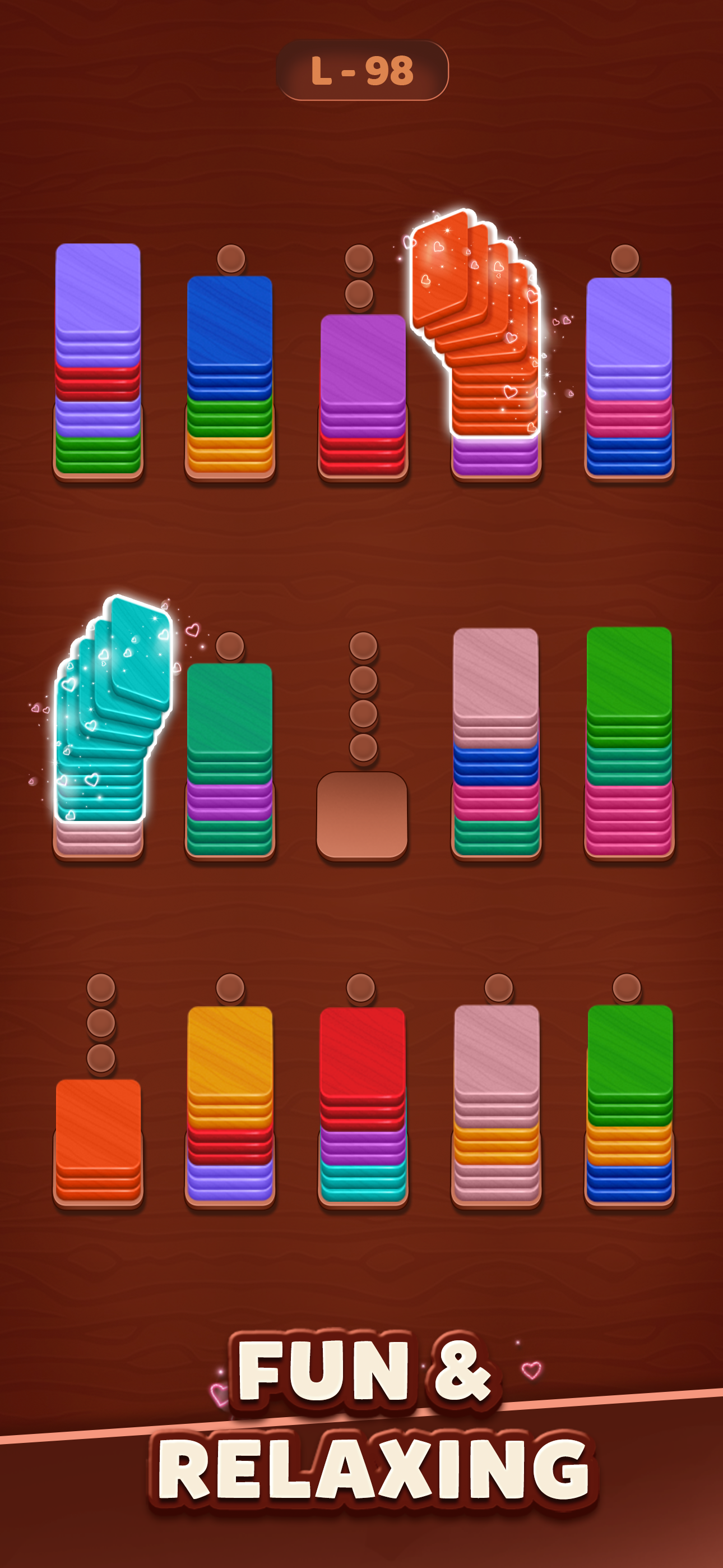 Card Shuffle: Wood Sort 3D Puz