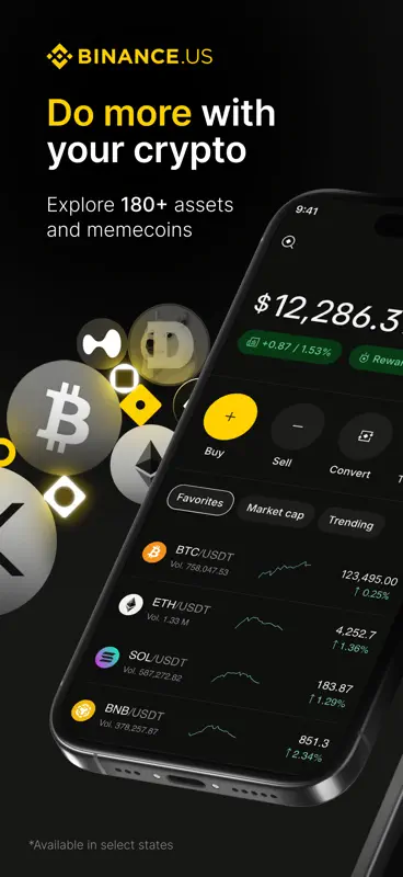 Binance.US - Buy Crypto & BTC screenshot 1 of 9