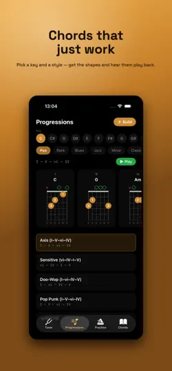 Captura de pantalla de Guitaner: Tuner & Chords en iPhone 2