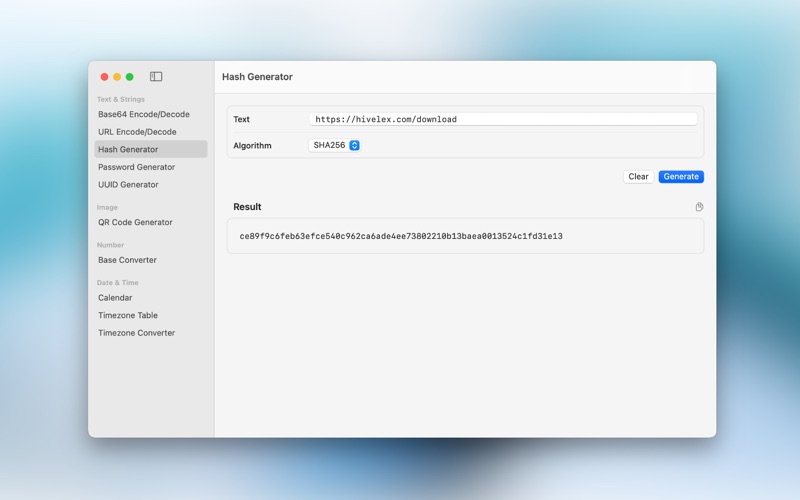 Hivelex screenshot