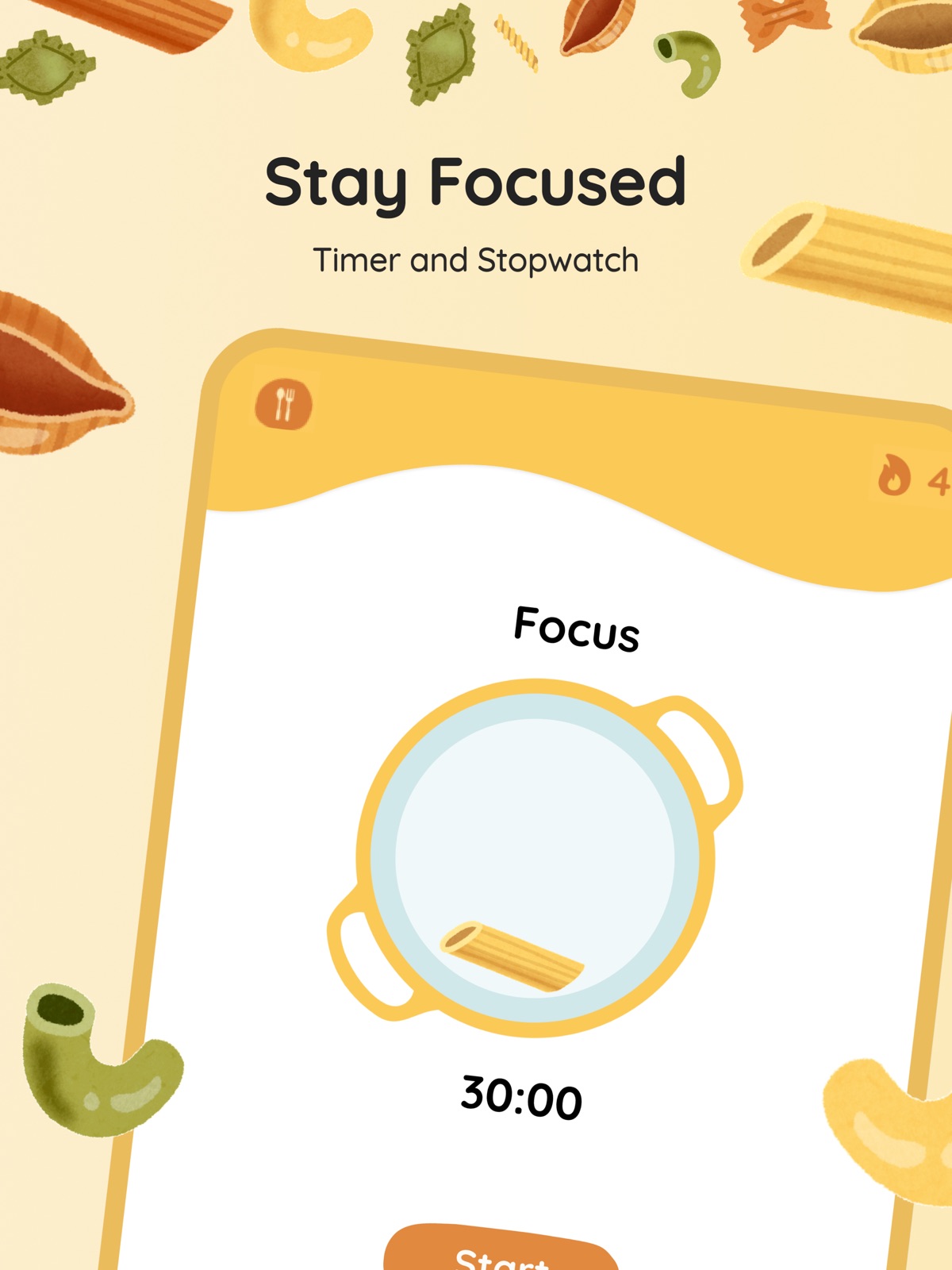 FocusPasta | Focus Timer ipad screenshot 1