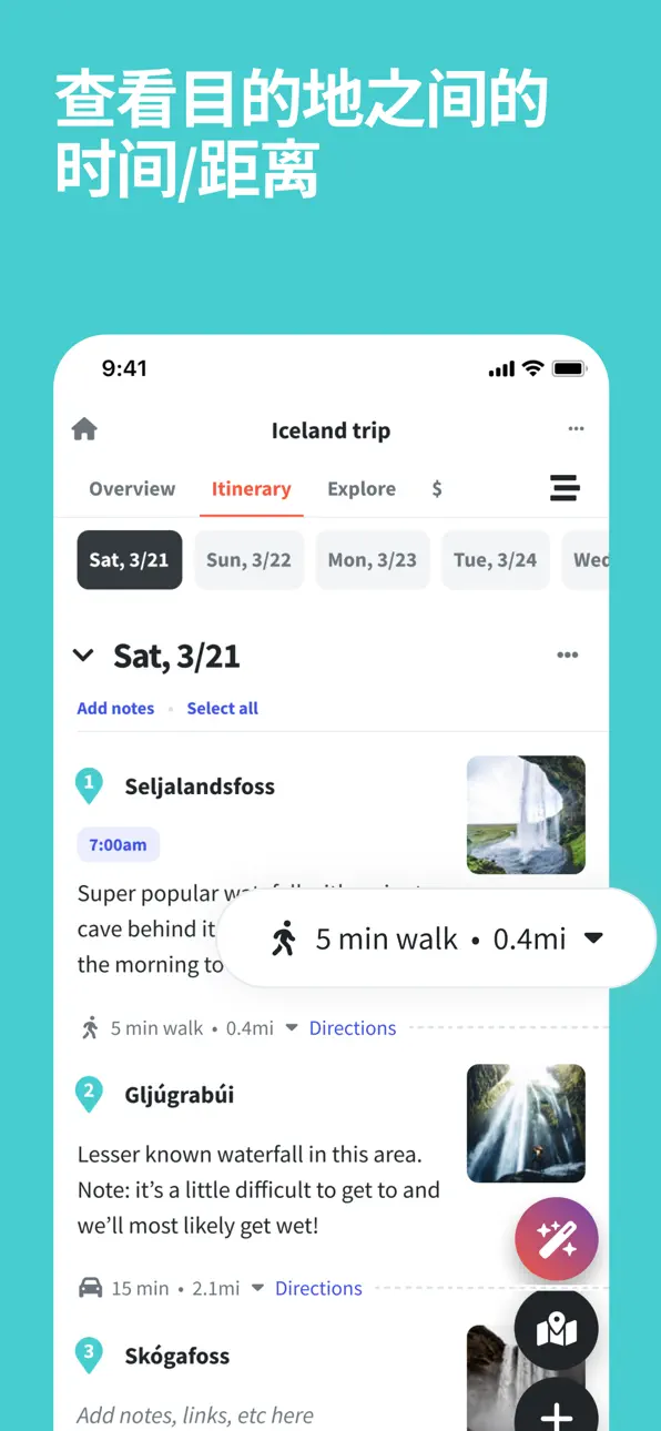 Wanderlog - Travel Planner iOS Mod IPA screenshot 5 - iOS app interface