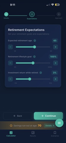 Retirement Outlook Calculator app screenshot 2