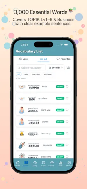 Learn Korean: Vocab Paws screenshot 2