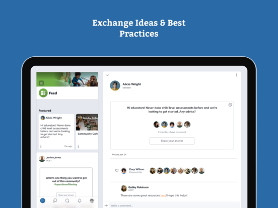 Early Learning Exchange iPad screenshot 4 - Social Networking app