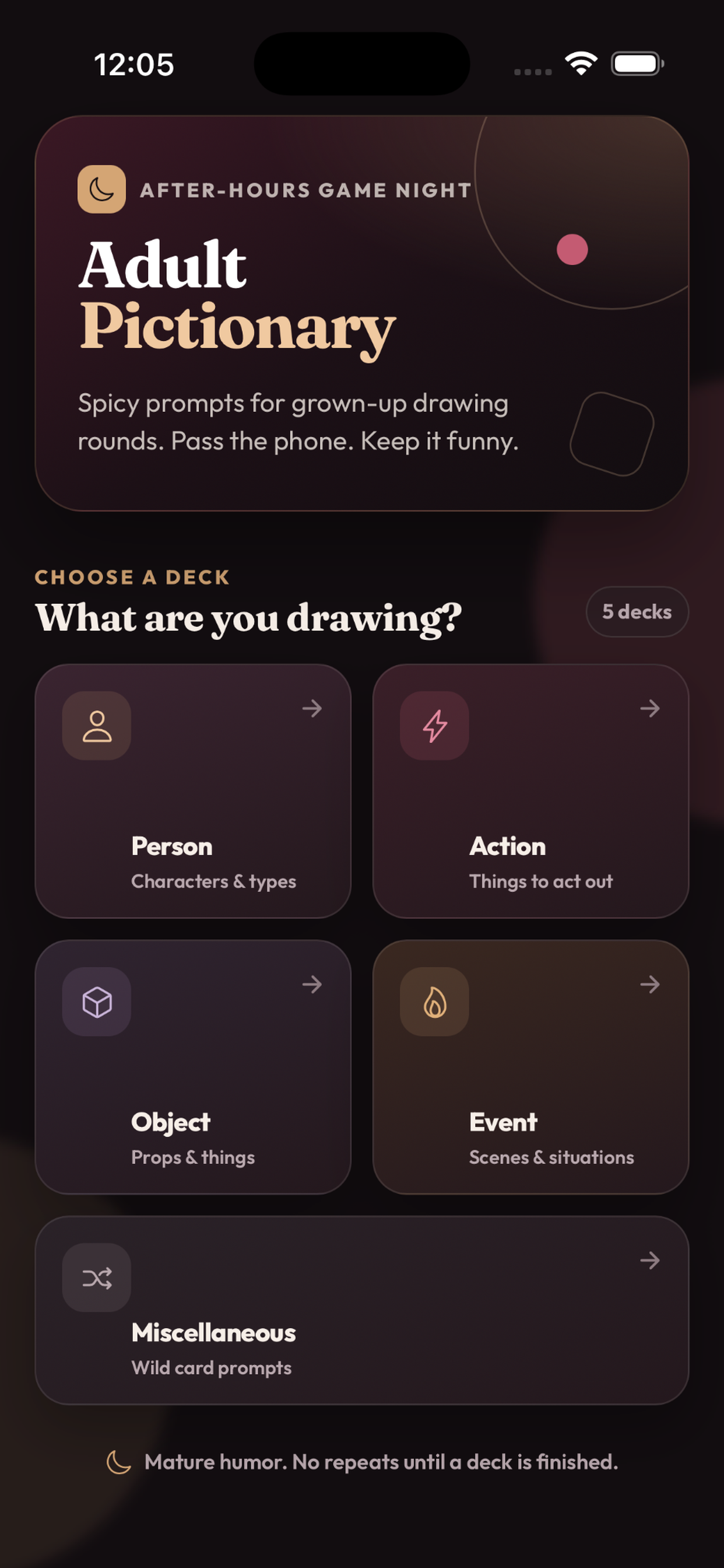 Adult Pictionary Generator screenshot 2