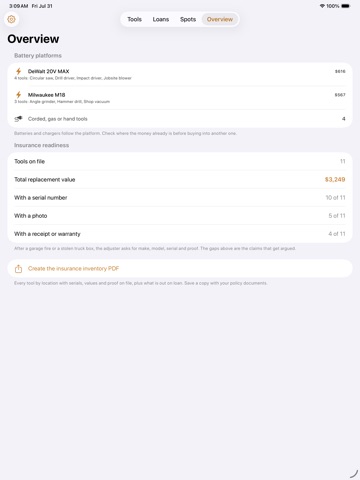 ToolCrib: Tool Inventory iPad screenshot