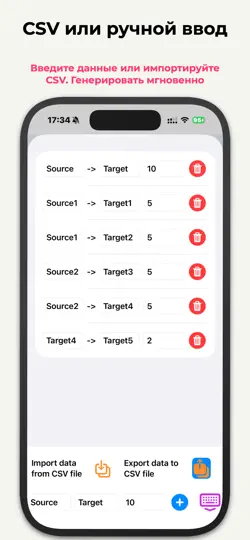 Скриншот SankeyChart на iPhone 2