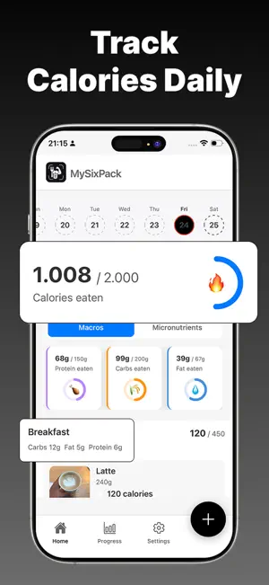 Calorie Counter AI: MySixPack screenshot 1