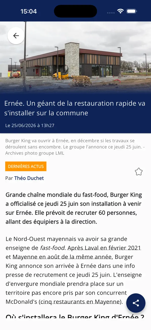 Screenshot #2 pour Le Courrier de la Mayenne