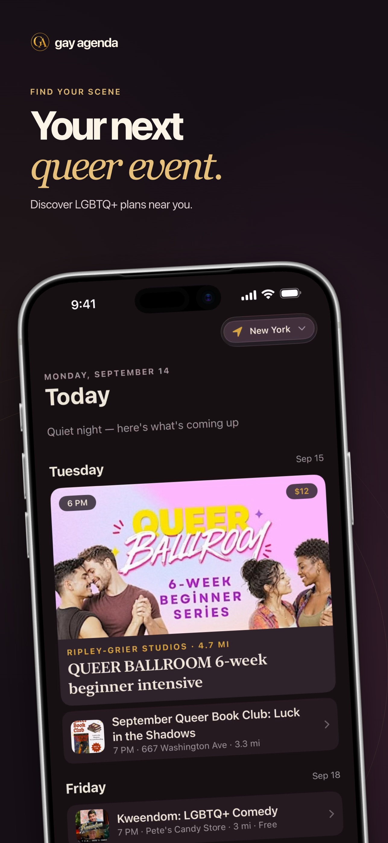 Screenshot 1 of Gay Agenda - Events