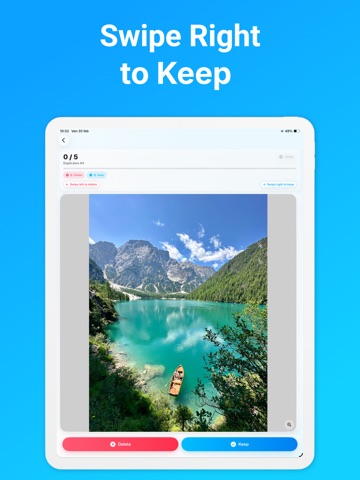Swipe Delete Photos iPad screenshot