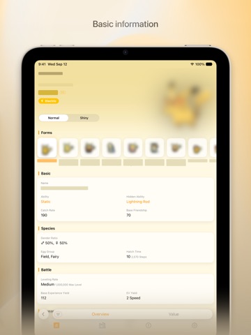 PokéCalc - Pocket Encyclopedia iPad screenshot