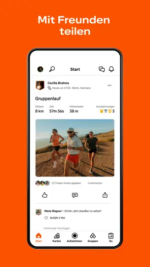 Screenshot von Strava: Laufen & Radfahren auf dem iPhone 4