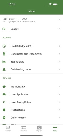 Bridgeway Credit Union Mobile iPhone screenshot