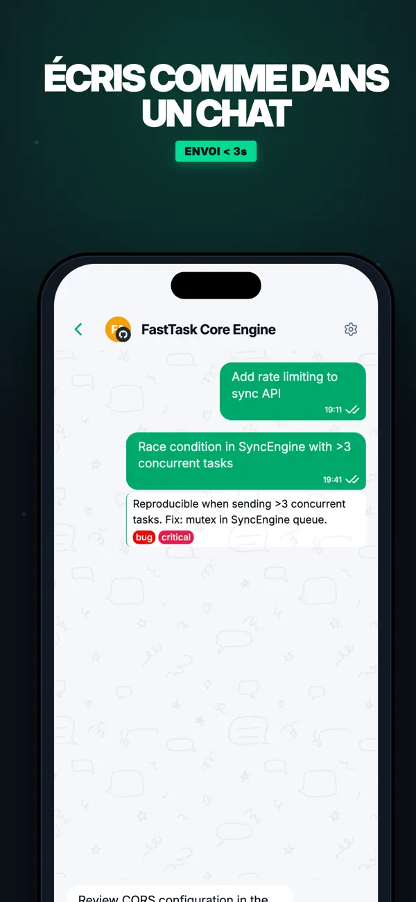 Screenshot #1 pour FastTask: Note. Envoie. Oublie