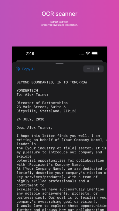 App screenshot