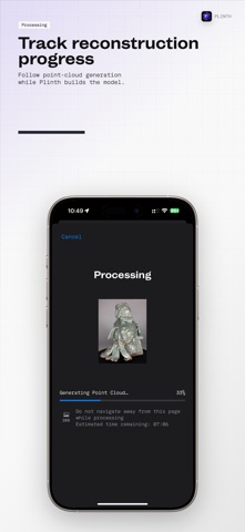 Plinth – 3D Scanner for Art iPhone screenshot
