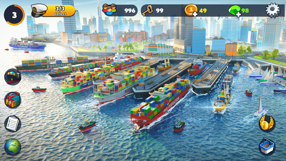 #1. Port City: Ship Simulator (iOS) Por: Pixel Federation Games