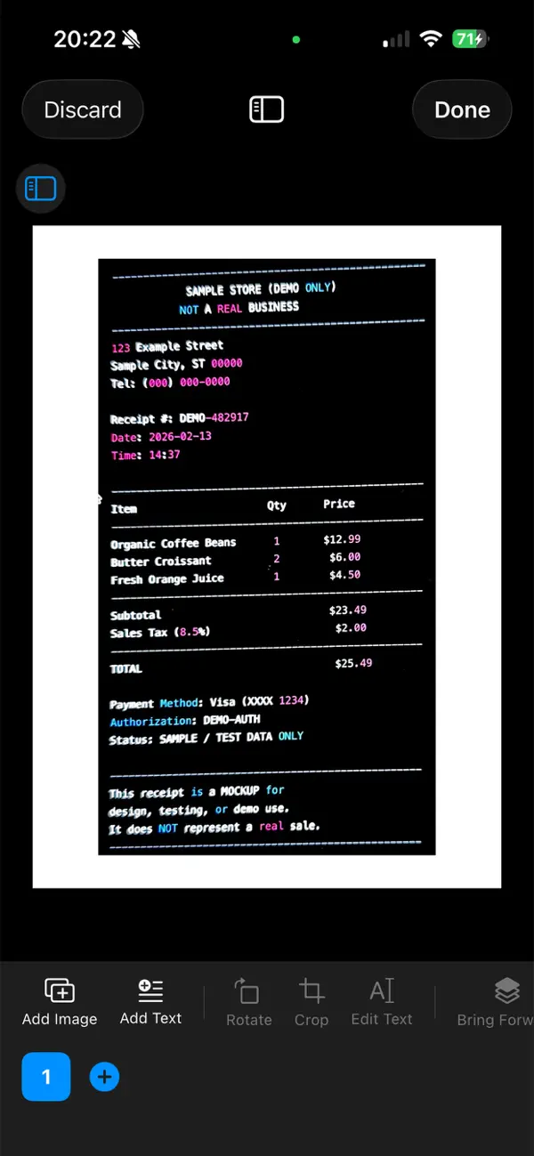 #2. Document Scanner App (iOS) Ved: Jose Gerardo Palma Duran
