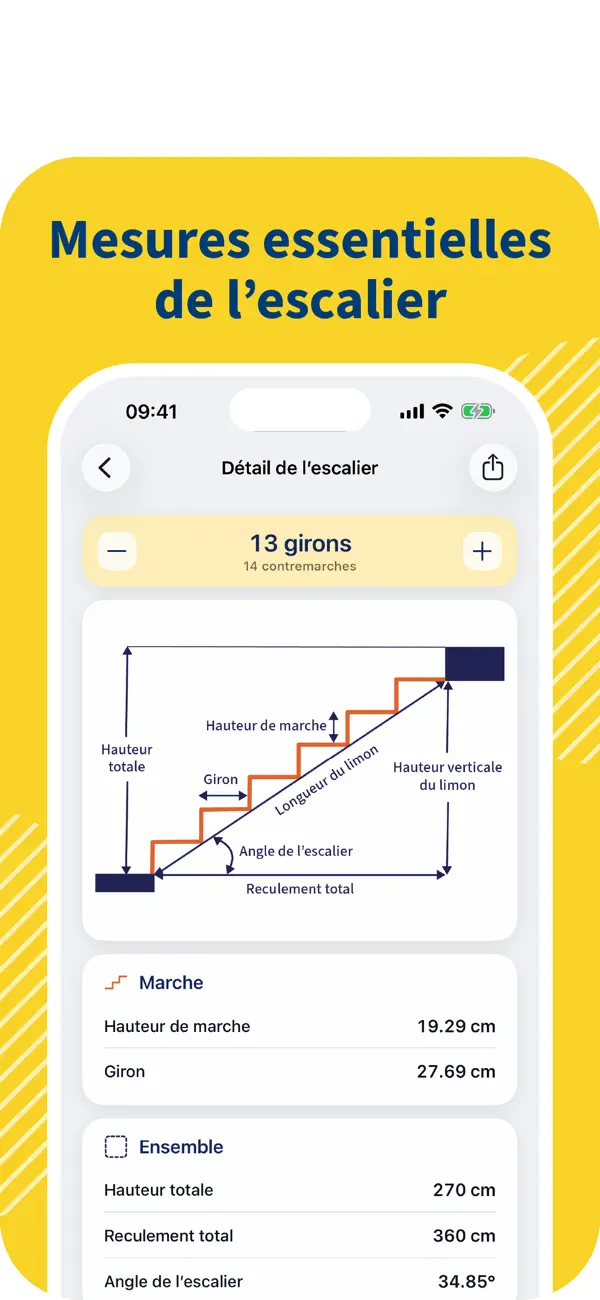 Screenshot #1 pour Stair Calculator: Construction