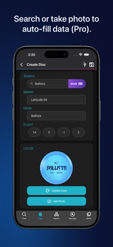 Disc Finder: Disc Golf Bag iPhone screenshot