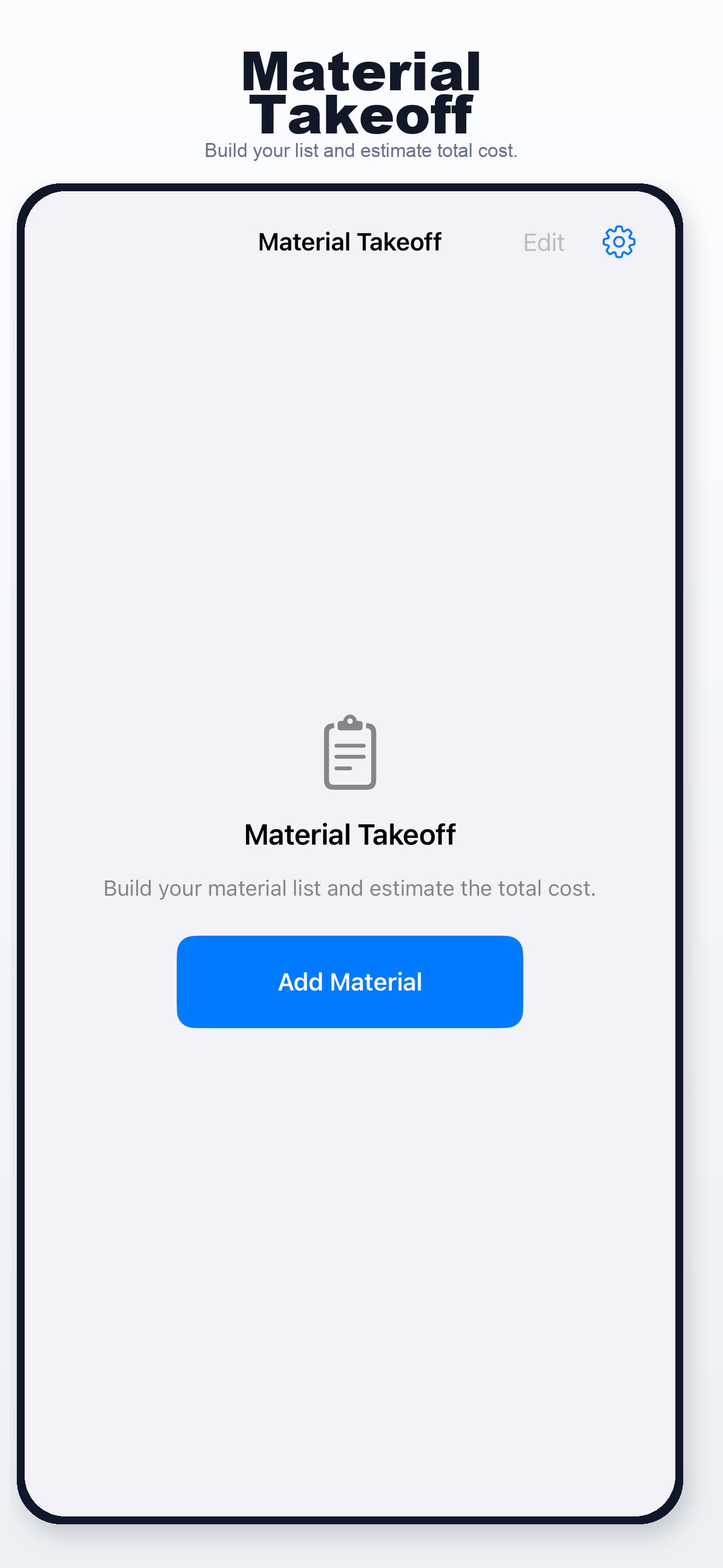 Screenshot 1 of EdgeSpace Material Takeoff