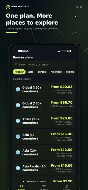 eSIM Ventures: Travel eSIM screenshot 4