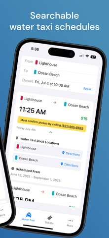 Fire Island Ferry Schedules iPhone screenshot