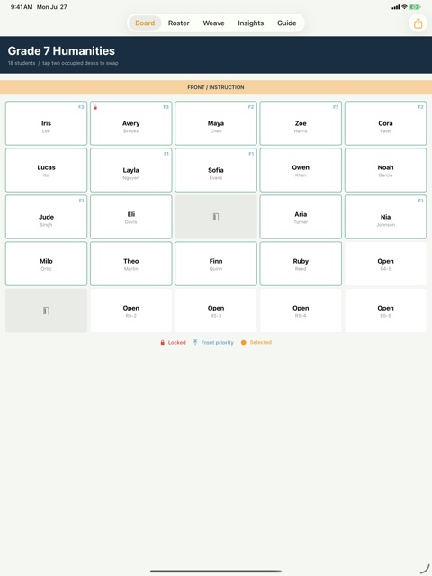 Deskweave: Classroom Seating screenshot 2