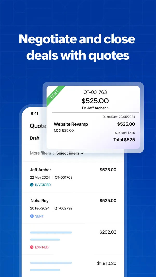 Zoho Invoice – Abrechnungsapp Screenshot 7