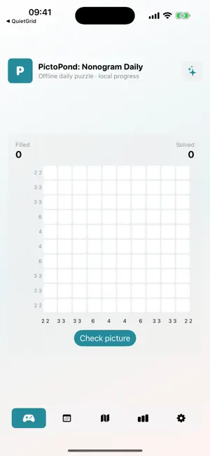 PictoPond: Nonogram Daily screenshot 1