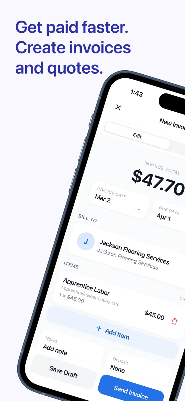 Screenshot #1 pour Invoice Maker by InvoiceOwl
