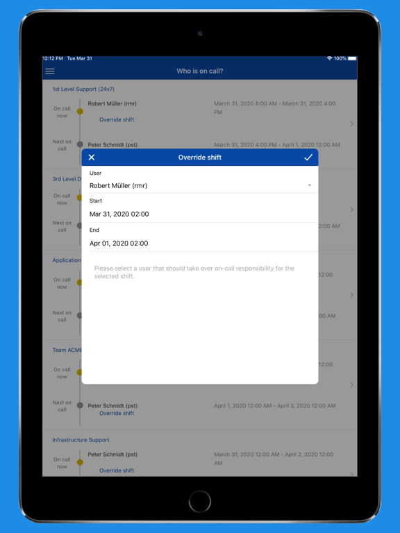 ilert iPad screenshot