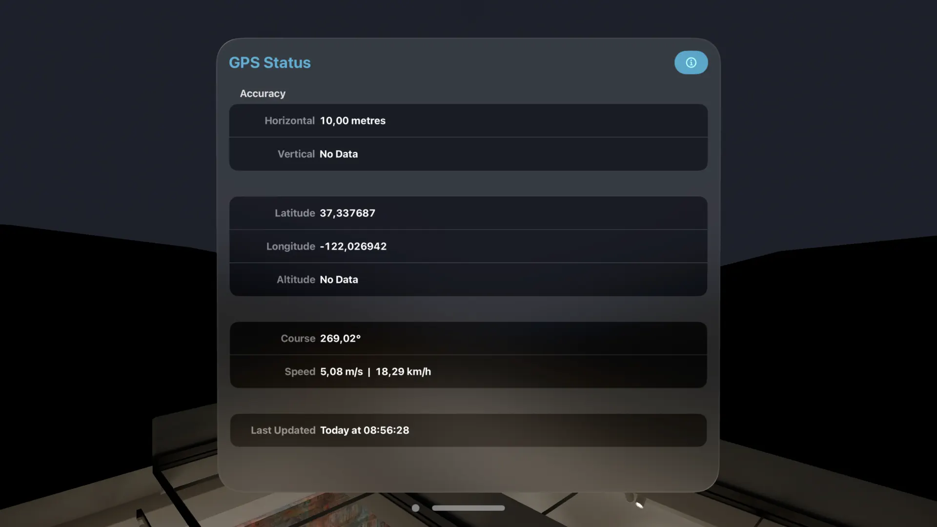 GPS Status ∞ Coordinates screenshot