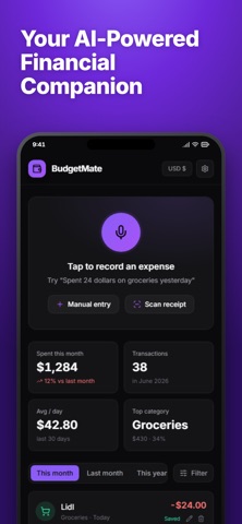 Budgetmate - AI Budget Tracker screenshot