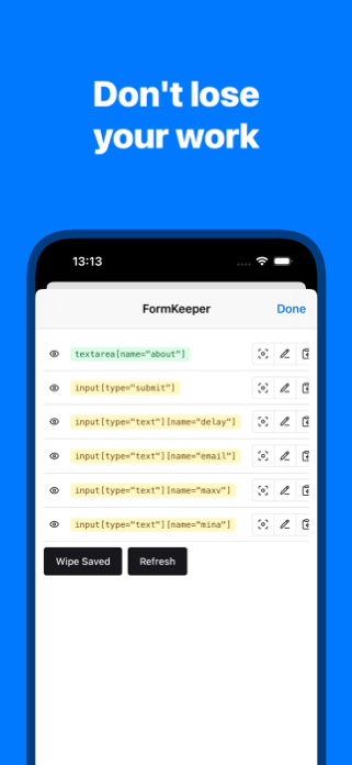 FormKeeper Screenshot 1 of 2