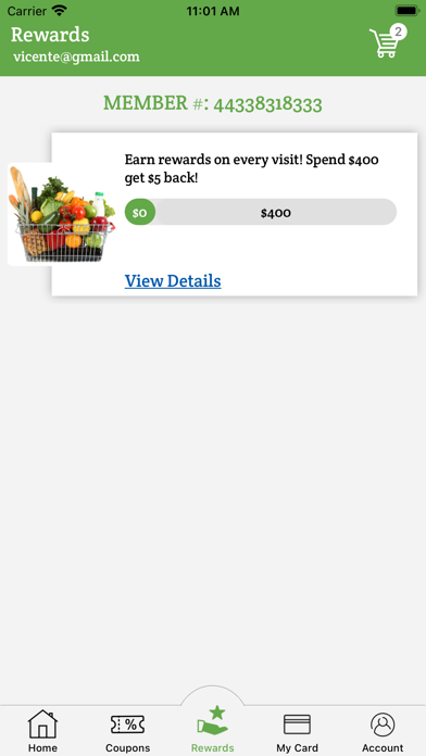 Vicente's Supermarket Rewards Screenshot