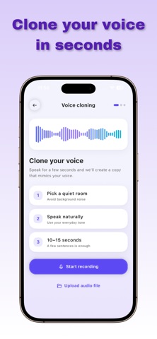 Clonic: Voice Clone & AI Cover iPhone screenshot