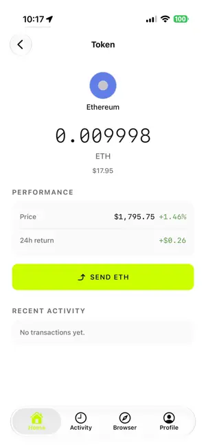 Hood Wallet on Robinhood Chain screenshot 2
