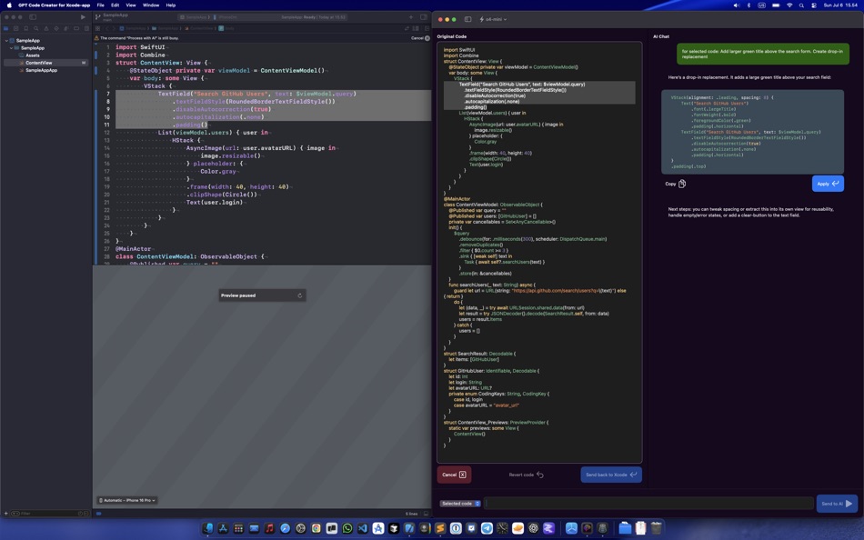 #5. AI Vibe Coding for Xcode (macOS) 作者: Dmitry Suvorov