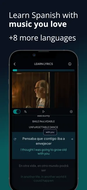 LyricFluent: Learn Spanish screenshot 1