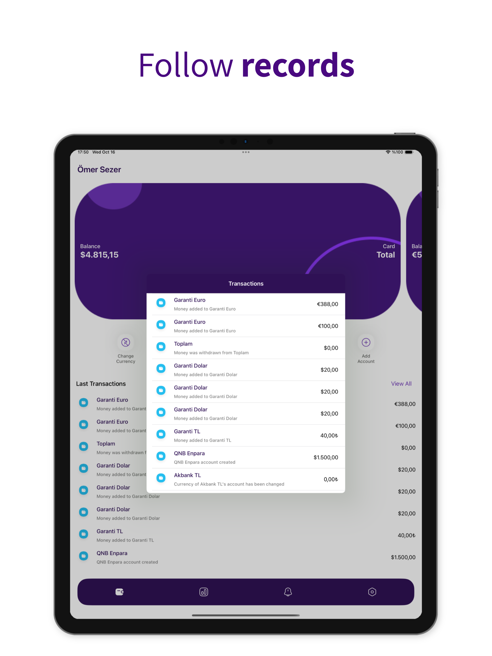Fintracker: Account Manager