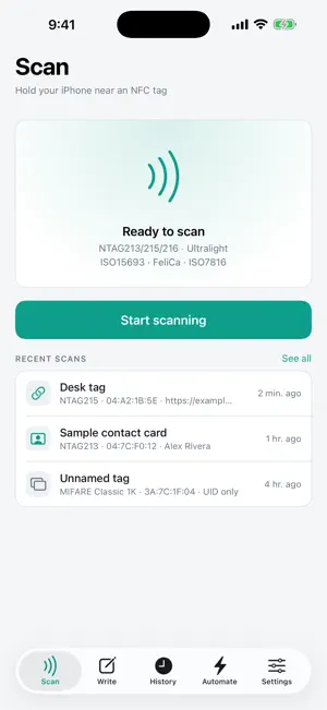 NFC Kit - Read Write Tags screenshot 1